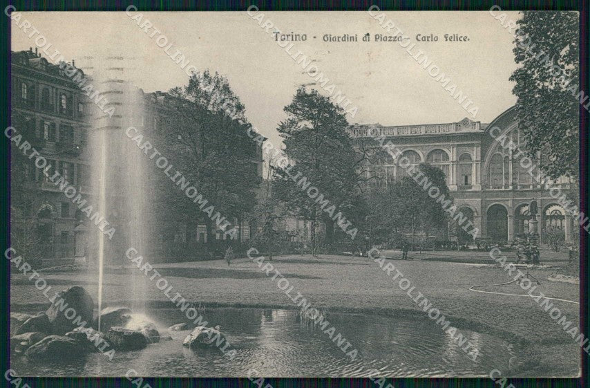Torino Città Giardini Piazza Carlo Felice Brunner 4716 cartolina MZ6213 – fronte