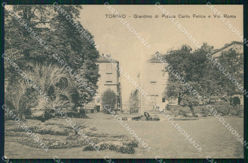Torino Città Giardini Piazza Carlo Felice Via Roma cartolina MZ6214 – fronte