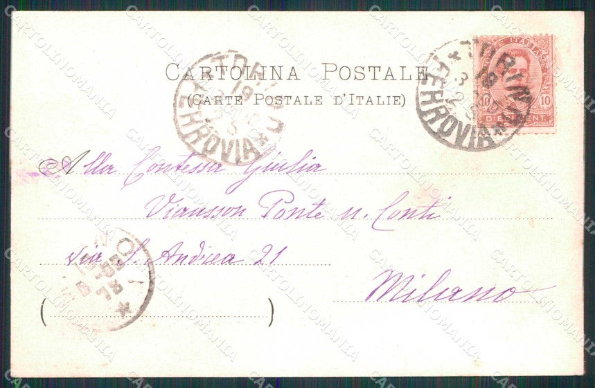 Torino Città Sponde Fiume Po Kunzli 2437 cartolina MZ6223 – retro