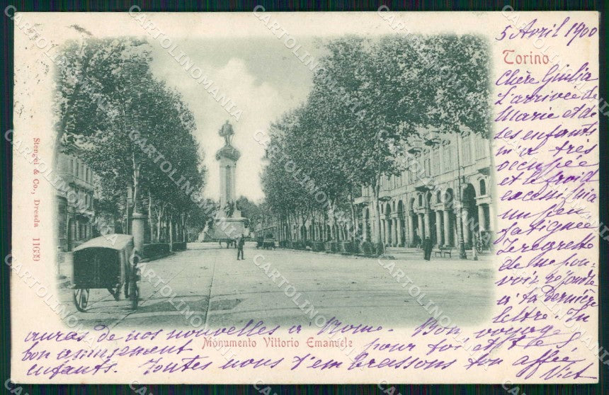 Torino Città Monumento Vittorio Emanuele Stengel 11639 cartolina MZ6224 – fronte
