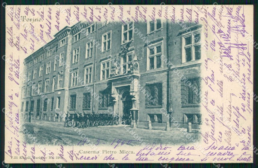 Torino Città Caserma Pietro Micca Militari Kunzli 2263 cartolina MZ6227 – fronte