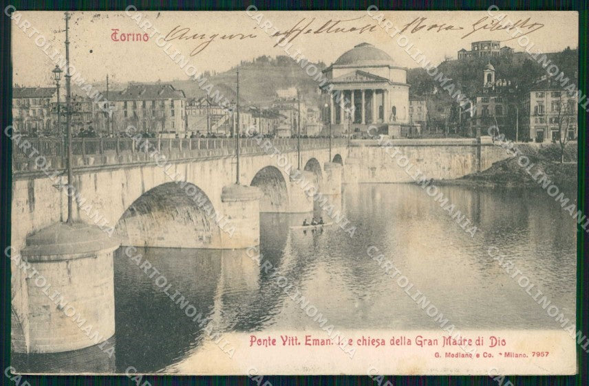 Torino Città Ponte Vittorio Emanuele Madre di Dio Modiano 7957 cartolina MZ6235 – fronte