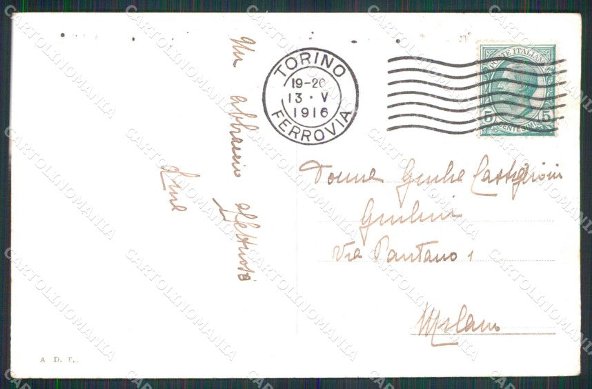 Torino Città Torri Palatine Brunner 4621 cartolina MZ6245 – retro