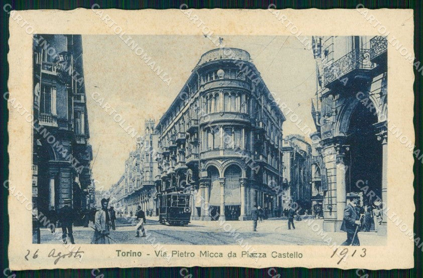 Torino Città Via Pietro Micca Tram Modiano 12721 cartolina MZ6249 – fronte