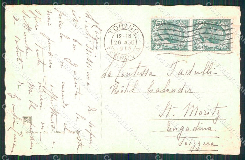 Torino Città Via Pietro Micca Tram Modiano 12721 cartolina MZ6249 – retro