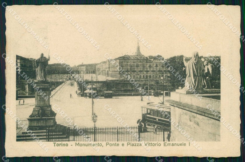 Torino Città Piazza Vittorio Emanuele Tram Modiano 12898 cartolina MZ6250 – fronte