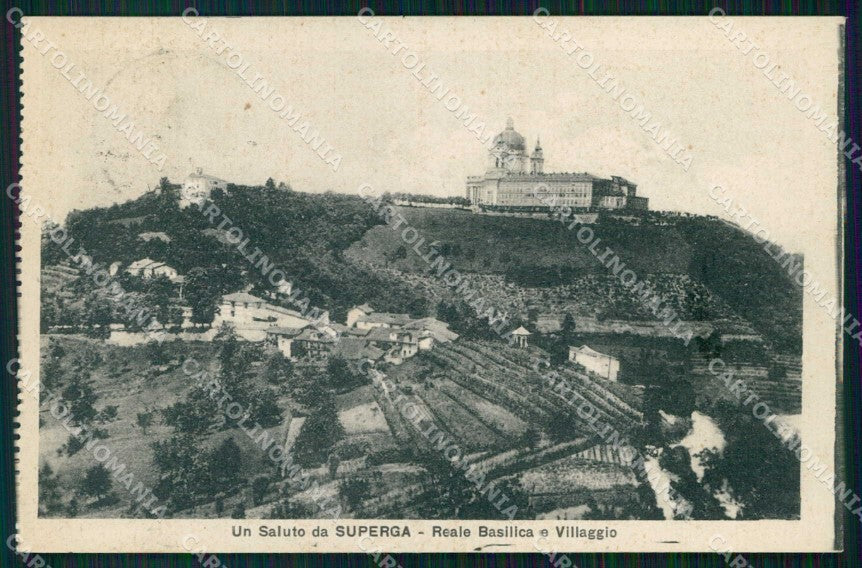 Torino Città Saluto da Superga Basilica Villaggio cartolina MZ6272 – fronte