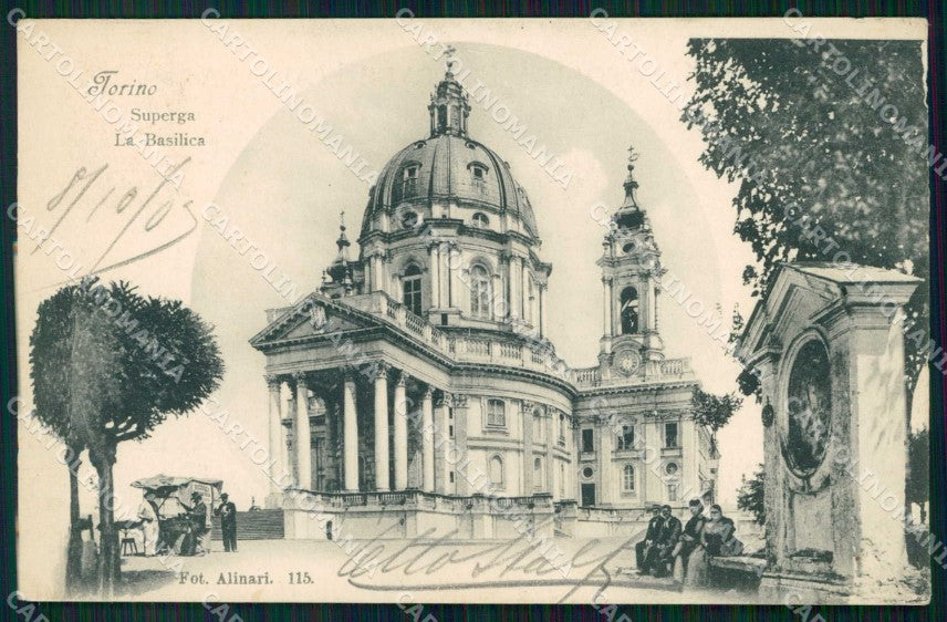 Torino Città Superga Basilica Alinari cartolina MZ6273 – fronte