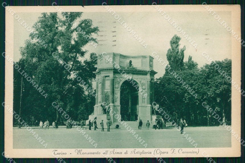 Torino Città Monumento all'Arma di Artiglieria cartolina MZ6276 – fronte