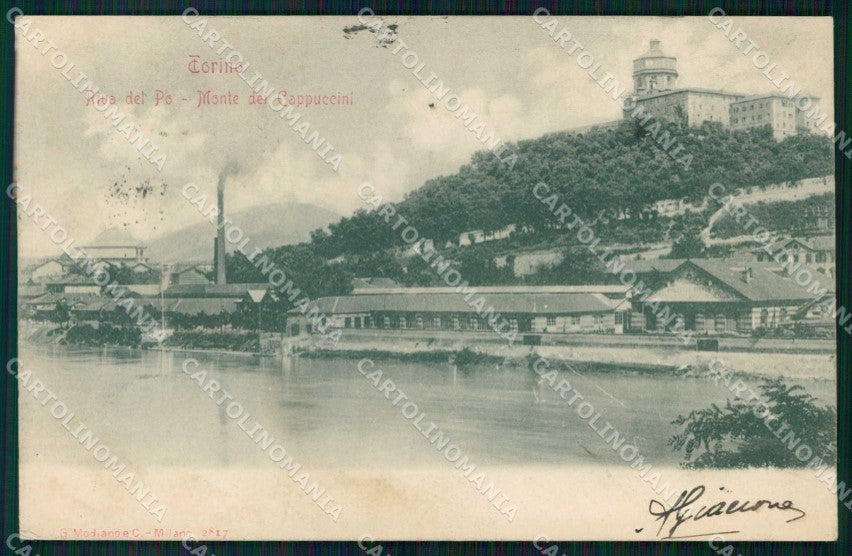 Torino Città Riva del Po Monte dei Cappuccini Modiano 2817 cartolina MZ6278 – fronte