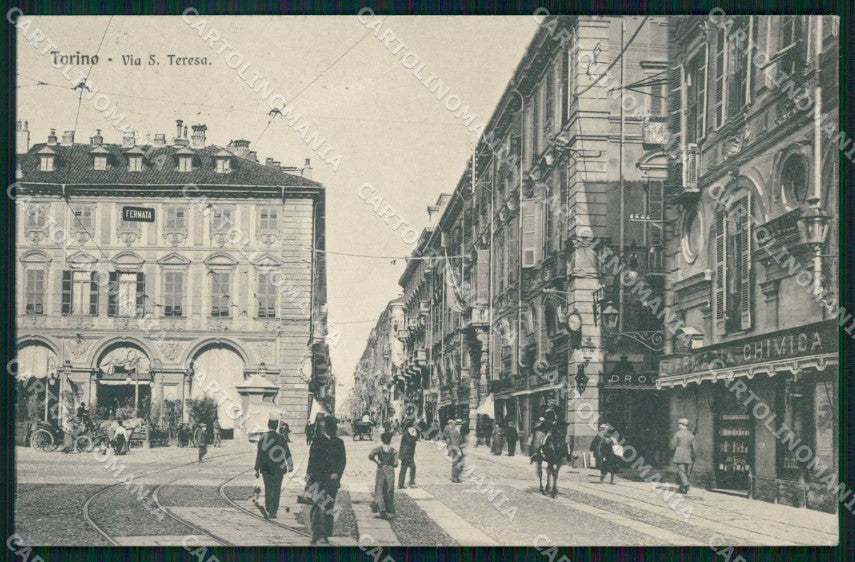Torino Città Via Santa Teresa Farmacia Chimica Brunner 4764 cartolina MZ6285 – fronte