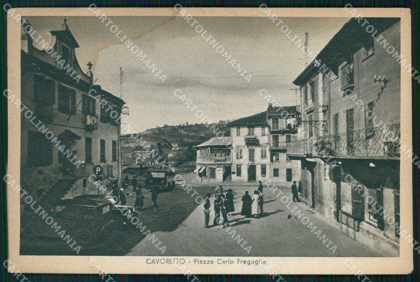 Torino Cavoretto Piazza Carlo Freguglia Corriera MACCHIA cartolina MZ6291 – fronte