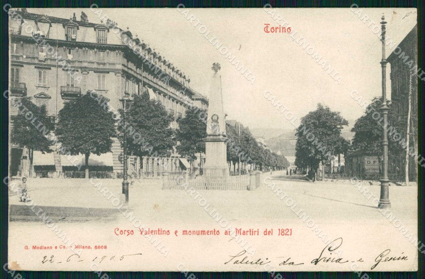Torino Città Corso Valentino Monumento ai Martiri Modiano 6608 cartolina MZ6297 – fronte