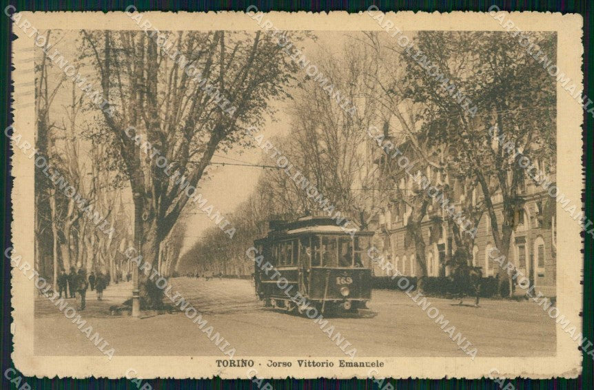 Torino Città Corso Vittorio Emanuele Tram cartolina MZ6304 – fronte