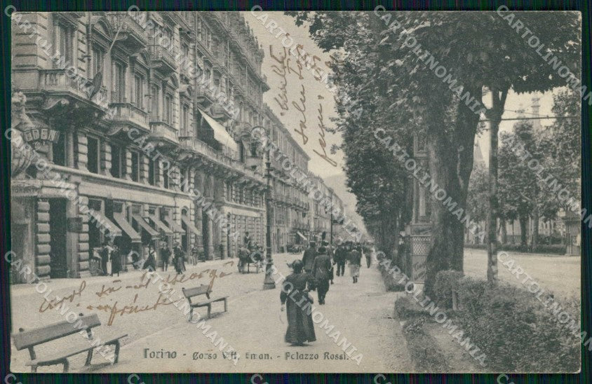 Torino Città Corso Vittorio Emanuele Palazzo Rossi cartolina MZ6306 – fronte