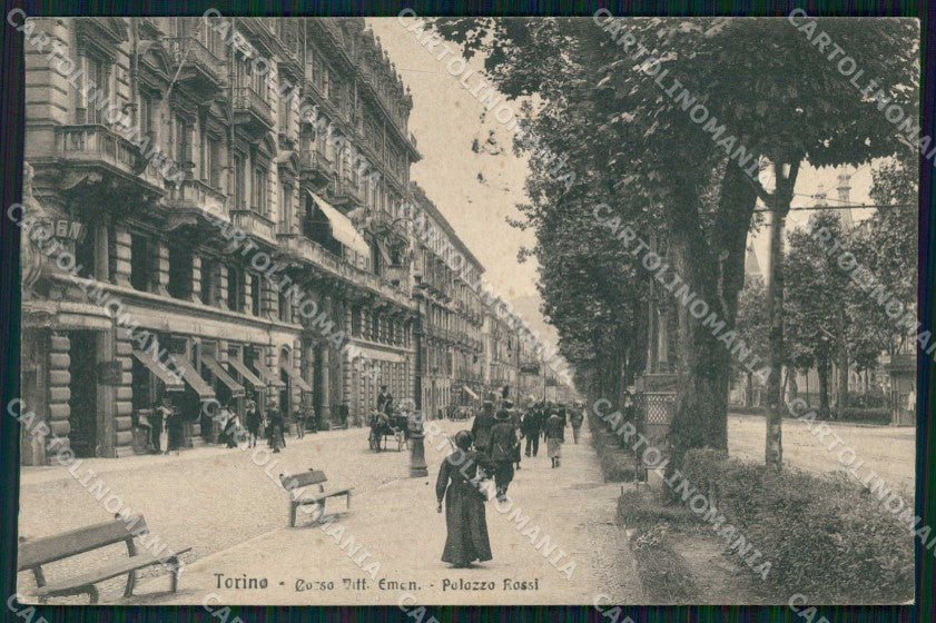 Torino Città Corso Vittorio Emanuele Palazzo Rossi cartolina MZ6310 – fronte