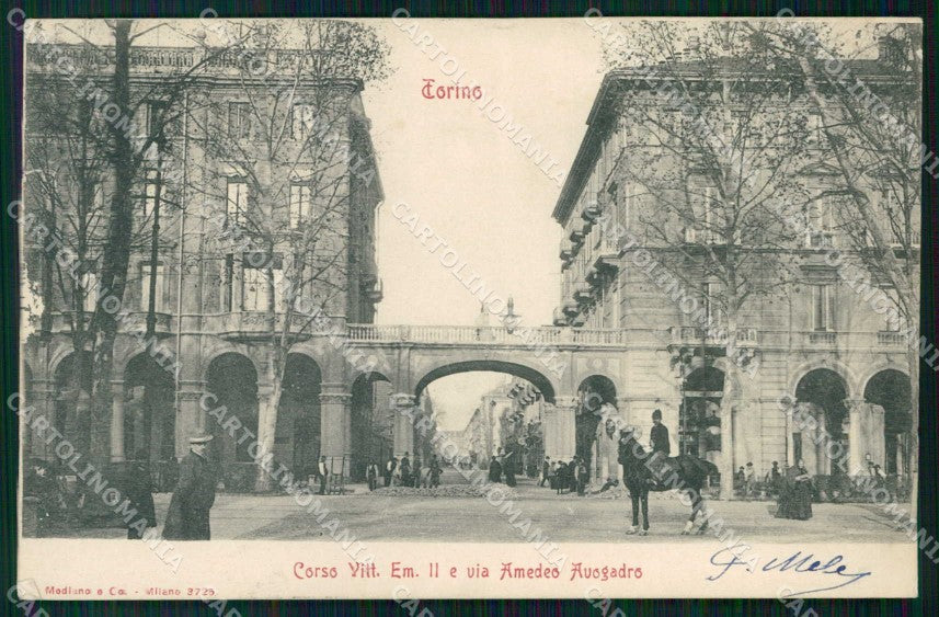 Torino Città Corso Vittorio Emanuele II Modiano 3725 cartolina MZ6314 – fronte