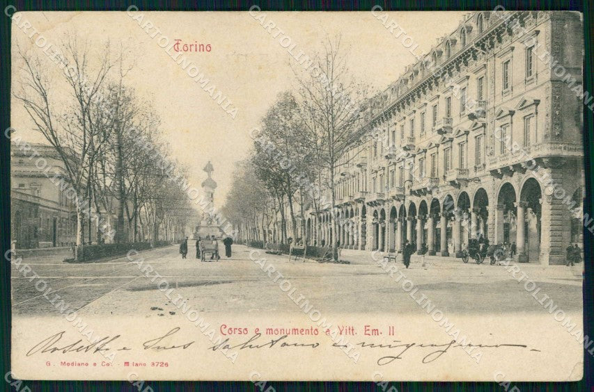Torino Città Corso Monumento Vittorio Emanuele II Modiano 3726 cartolina MZ6316 – fronte