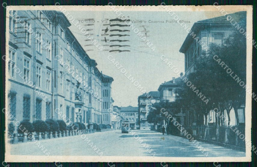 Torino Città Caserma Pietro Micca Tram Via Valfrè cartolina MZ6317 – fronte