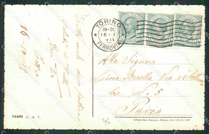 Torino Città Nuovo Palazzo Poste Telegrafi cartolina MZ6319 – retro