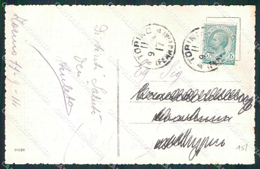 Torino Città Via Sacchi Tram cartolina MZ6325 – retro