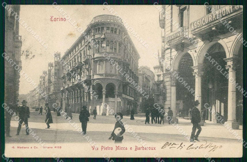 Torino Città Via Pietro Micca Via Barbaroux Modiano 4153 cartolina MZ6328 – fronte
