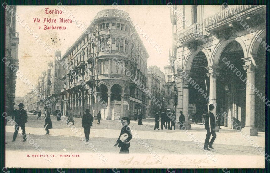 Torino Città Via Pietro Micca Via Barbaroux Modiano 4153 cartolina MZ6329 – fronte