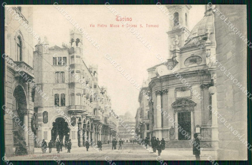 Torino Città Via Pietro Micca Chiesa San Tommaso Modiano 3568 cartolina MZ6333 – fronte