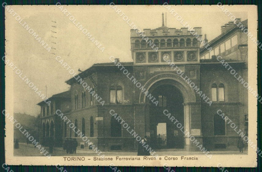 Torino Città Stazione Ferroviaria Rivoli Corso Francia cartolina MZ6346 – fronte