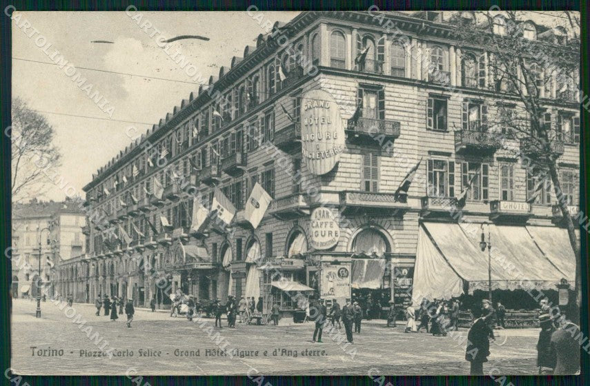 Torino Città Piazza Carlo Felice Brunner 12284 PIEGHINA cartolina MZ6351 – fronte