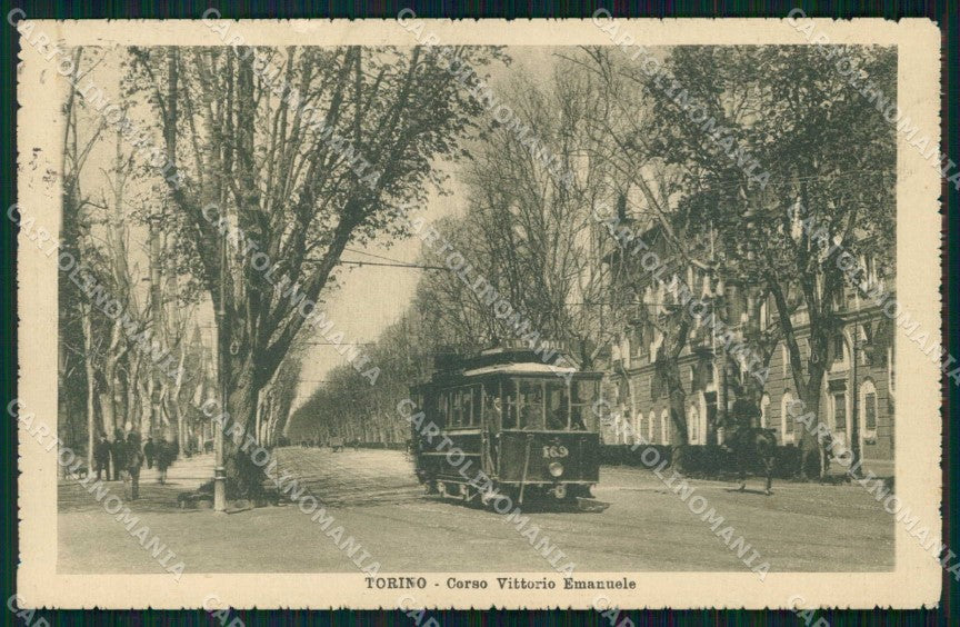 Torino Città Corso Vittorio Emanuele Tram cartolina MZ6361 – fronte
