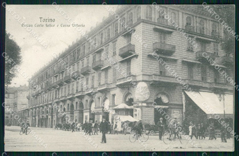 Torino Città Piazza Carlo Felice Corso Vittorio cartolina MZ6363 – fronte