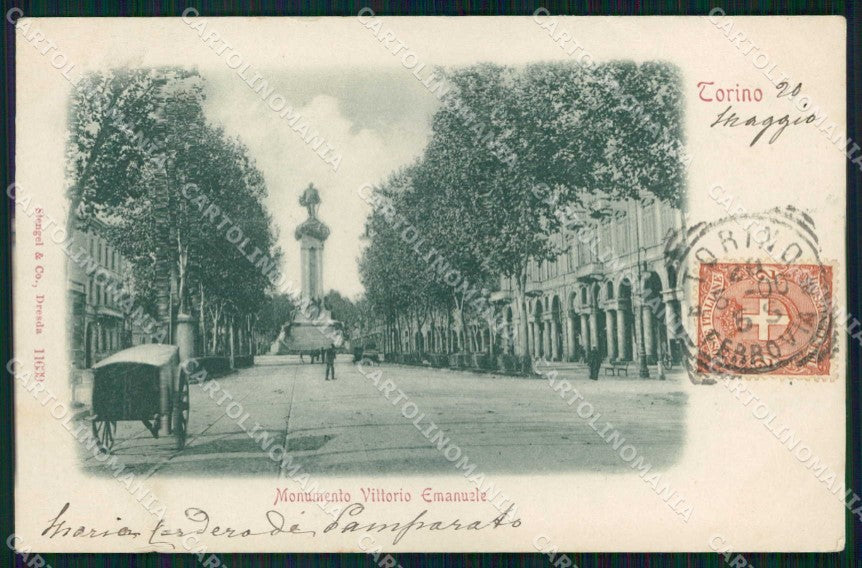 Torino Città Monumento Vittorio Emanuele Stengel 11639 cartolina MZ6366 – fronte