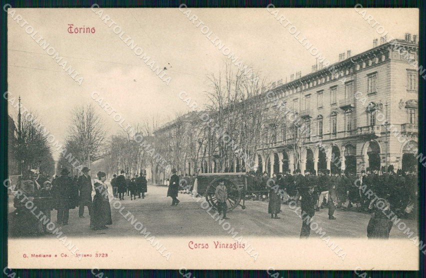 Torino Città Corso Vinzaglio Marcia Militare Modiano 3723 cartolina MZ6375 – fronte