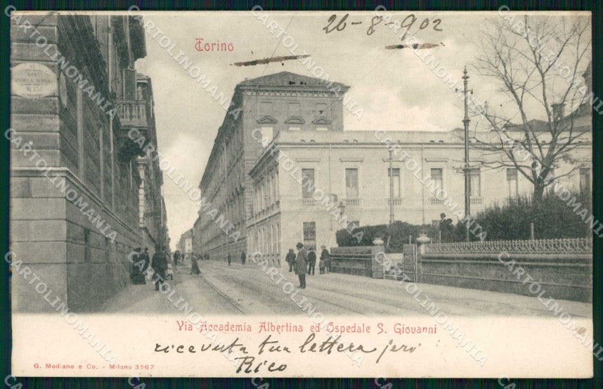 Torino Città Accademia Albertina Ospedale Modiano 3567 cartolina MZ6382 – fronte