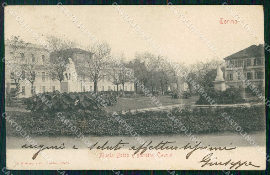 Torino Città Aiola Balbo Giardino Cavour Modiano 3574 cartolina MZ6395 – fronte