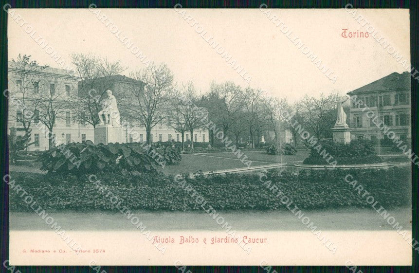 Torino Città Aiola Balbo Giardino Cavour Modiano 3574 cartolina MZ6396 – fronte