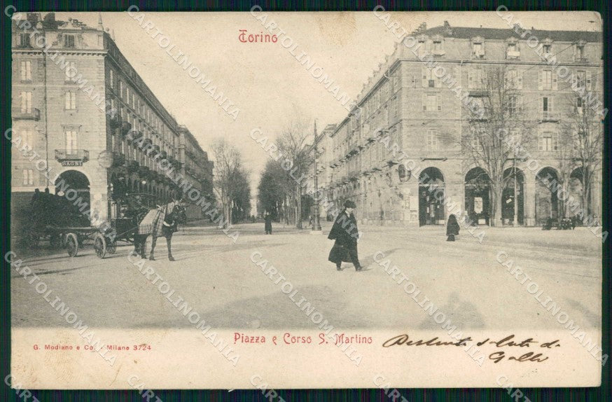 Torino Città Piazza Corso San Martino Modiano 3724 cartolina MZ6404 – fronte