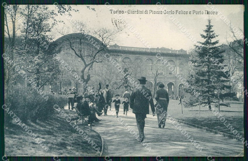 Torino Città Giardini Piazza Carlo Felice Porta Nuova cartolina MZ6407 – fronte