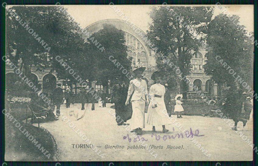 Torino Città Giardino Pubblico Porta Nuova cartolina MZ6408 – fronte