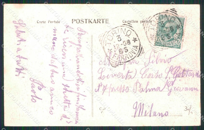 Torino Città Giardino Pubblico Porta Nuova cartolina MZ6408 – retro