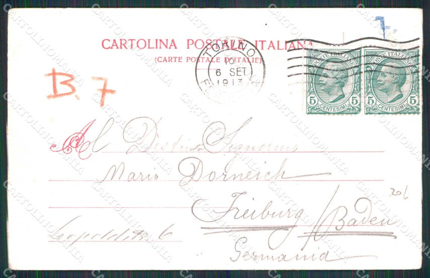 Torino Città Palazzo Madama Tram Modiano 7389 cartolina MZ6421 – retro