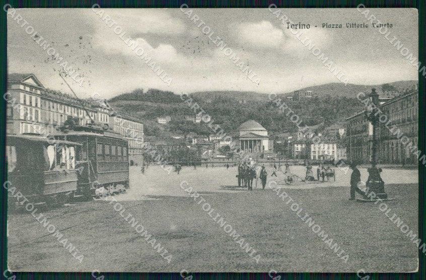 Torino Città Piazza Vittorio Veneto Tram cartolina MZ6422 – fronte