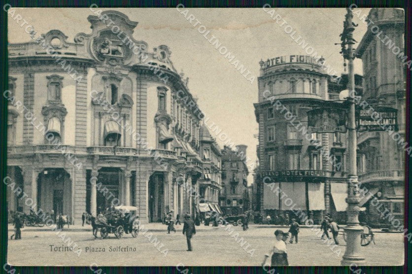 Torino Città Piazza Solferino Brunner 12425 TRACCE UMIDO cartolina MZ6425 – fronte