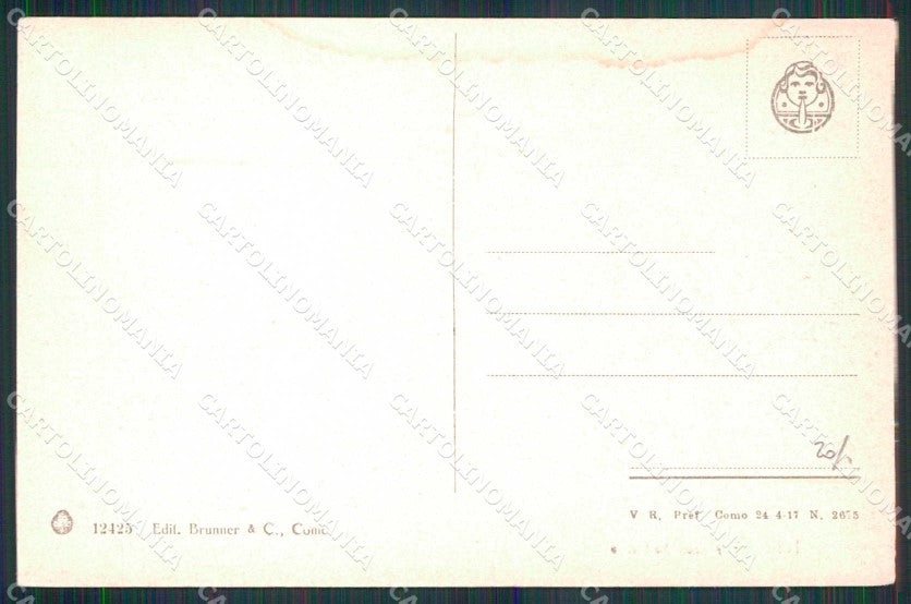 Torino Città Piazza Solferino Brunner 12425 TRACCE UMIDO cartolina MZ6425 – retro