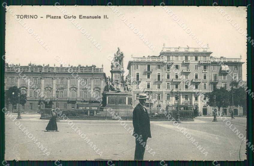 Torino Città Piazza Carlo Emanuele II cartolina MZ6426 – fronte