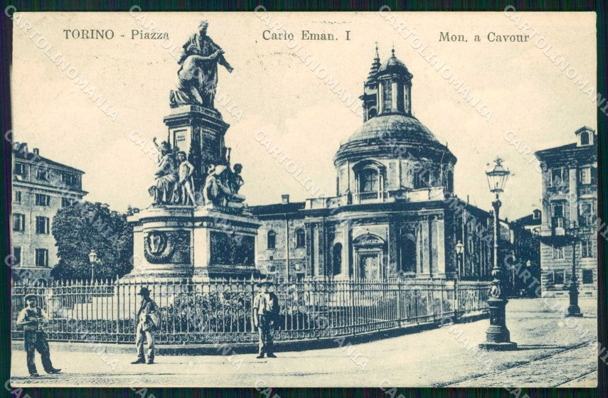 Torino Città Piazza Carlo Emanuele II Monumento Cavour cartolina MZ6427 – fronte