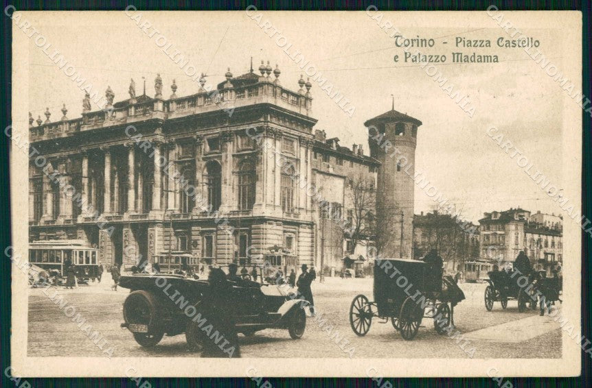Torino Città Piazza Castello Tram Palazzo Madama Esperanto cartolina MZ6428 – fronte