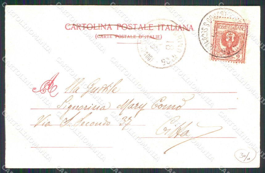Torino Città Ponte Ferro Venditrice Ambulante Modiano 4156 cartolina MZ6449 – retro