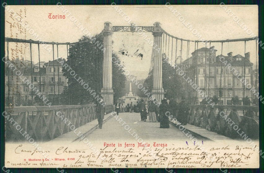 Torino Città Ponte Ferro Maria Teresa Modiano 4156 cartolina MZ6452 – fronte